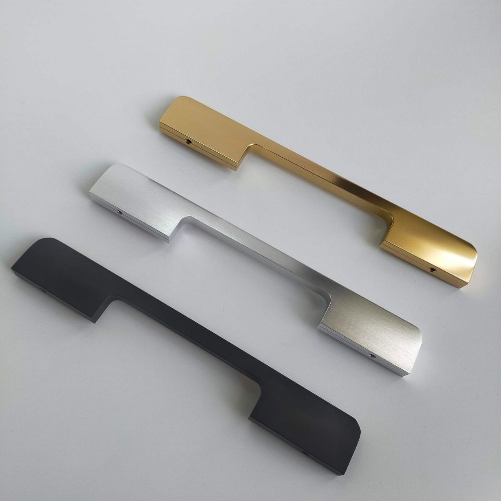 mm aluminium surface cabinet handle matte black brass and silver