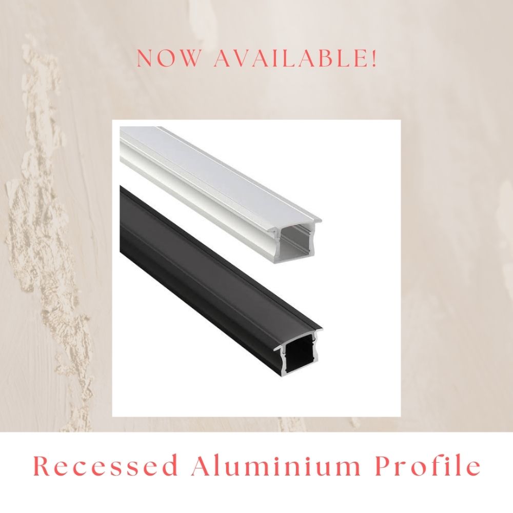 m aluminium led profile slim linear channel silver and black