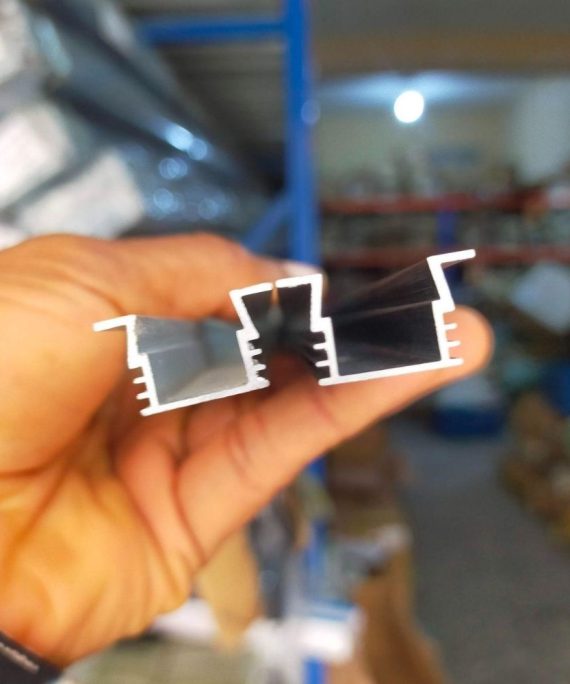 m aluminium led profile slim linear channel silver and black