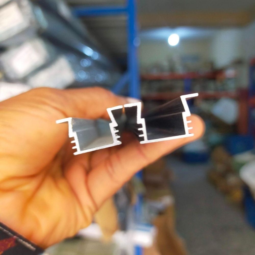 m aluminium led profile slim linear channel silver and black