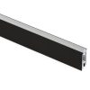 m black rectangular wardrobe hanging rail aluminium anti rust top and