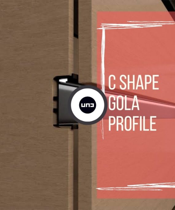 m c shape gola handleless led profile matte black and dark silver dual