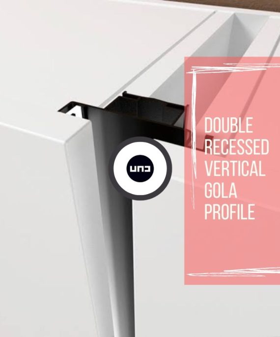 m double recessed vertical gola profile matte black
