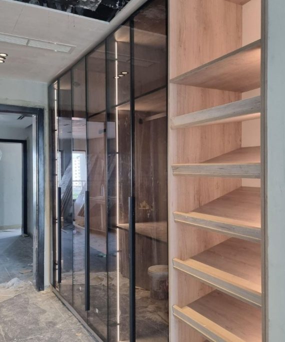 aluminium glass door profile with embedded handle designs matte black