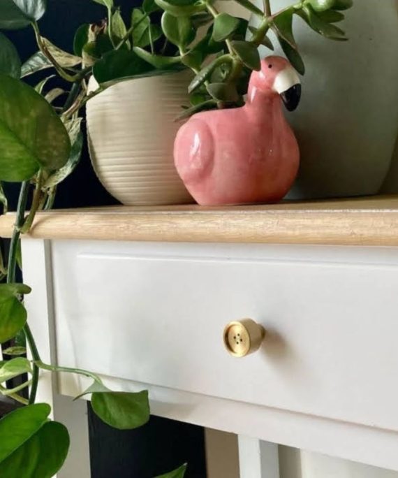 button cabinet knob solid brass mm tarnish free finish