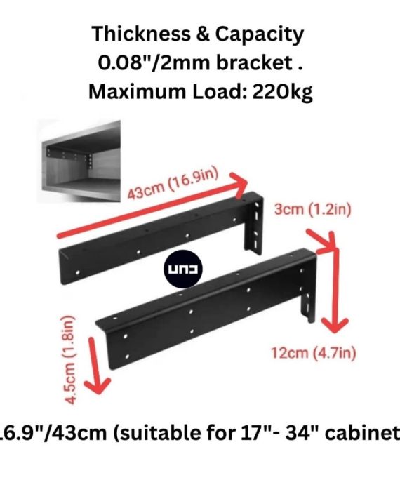 heavy duty suspended cabinet brackets kg capacity in and in powder