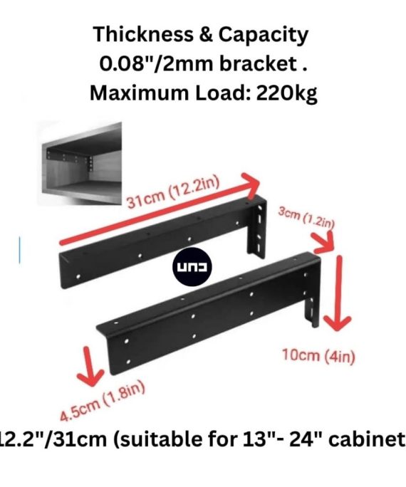 heavy duty suspended cabinet brackets kg capacity in and in powder
