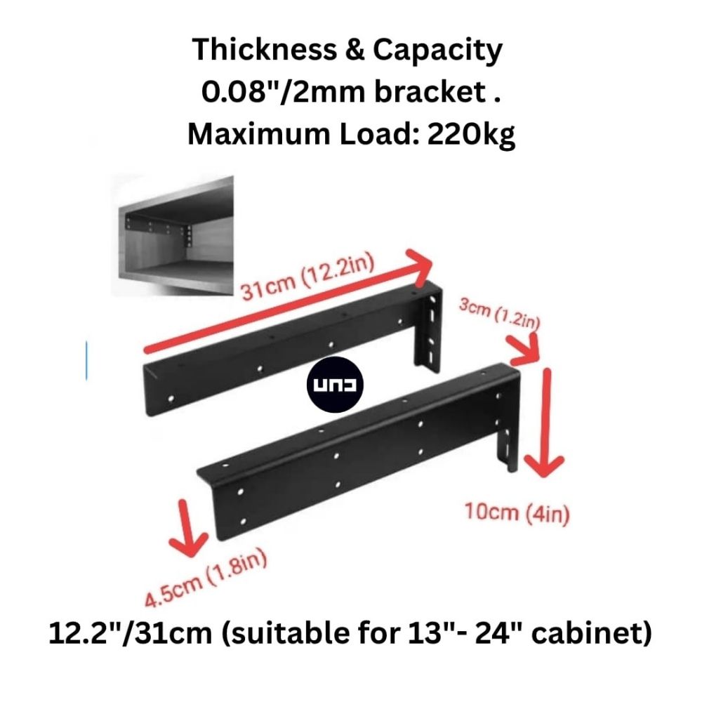 heavy duty suspended cabinet brackets kg capacity in and in powder