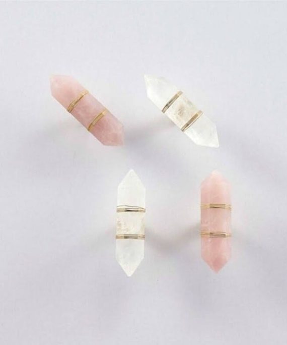 natural crystal quartz cabinet knob mm clear and pink quartz solid brass