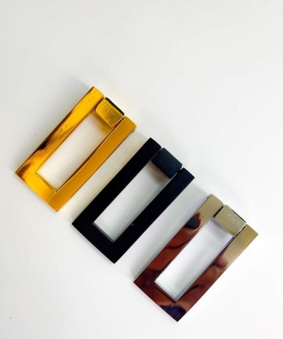rectangular ring pull cabinet handle mm zinc alloy matte black gold and