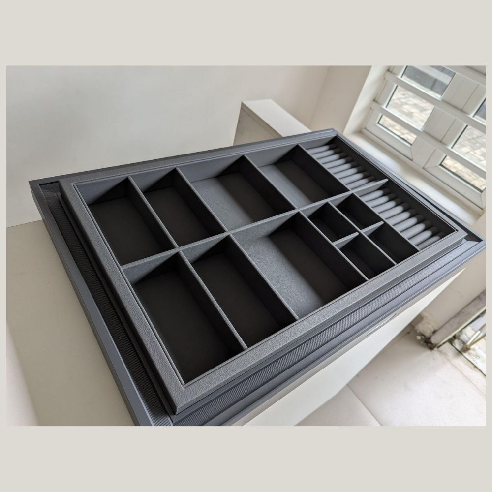 soft close aluminium jewelry rack genuine leather designs mm and