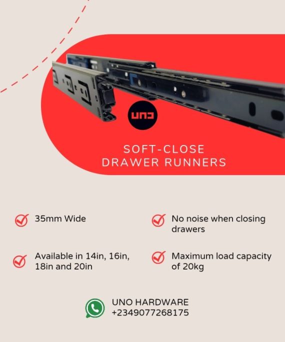 soft close ball bearing drawer runners mm full extension black finish
