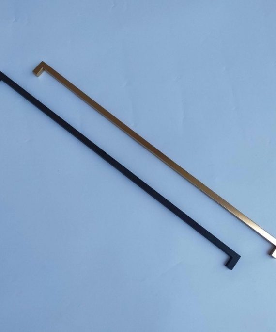 square edge aluminium cabinet handle mm to mm matte black and brass
