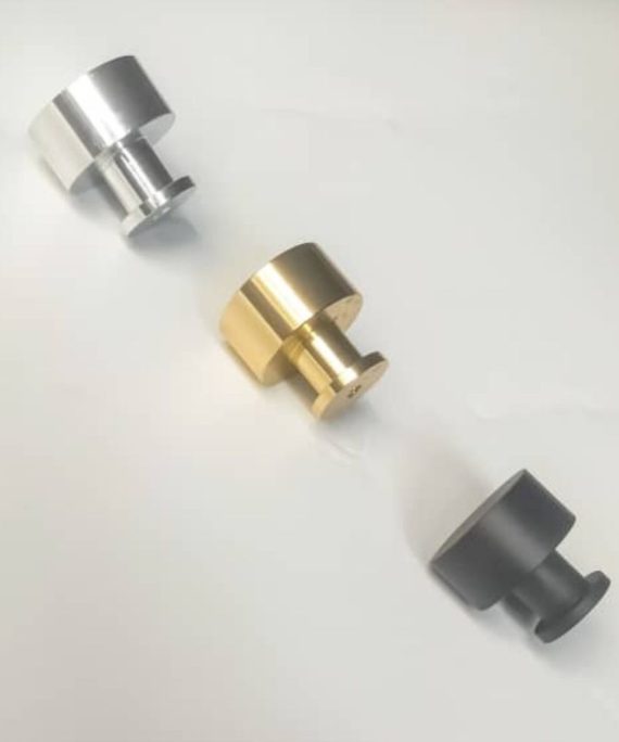 thumb cabinet knob solid aluminium alloy matte black silver and brass