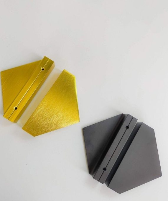 triangle cabinet pull mm geometric aluminium handle matte black and